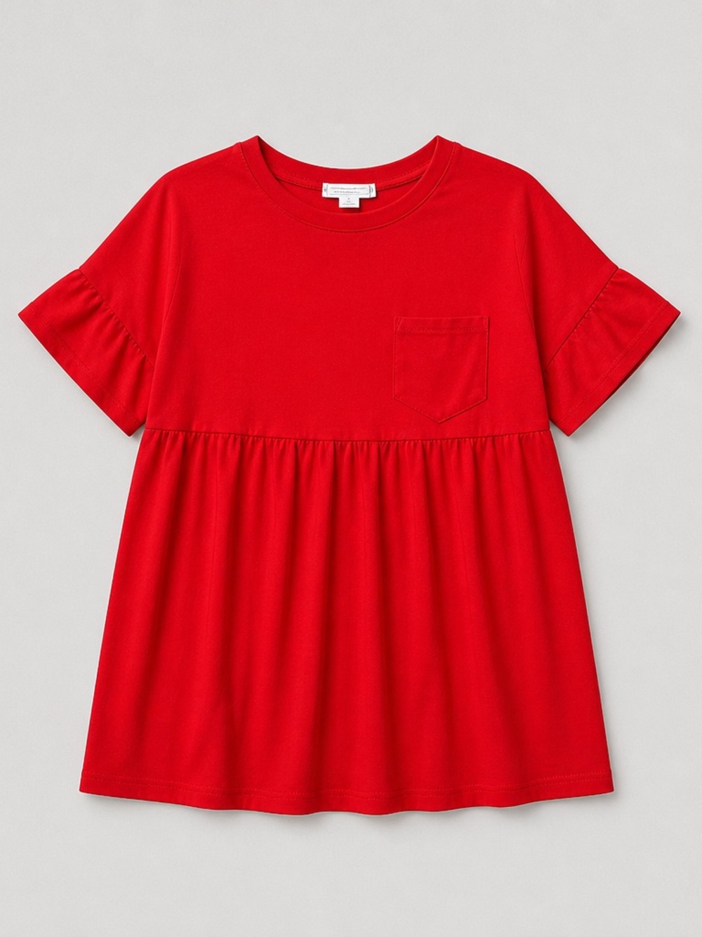 Love Riche Red Short Sleeve Peplum Top